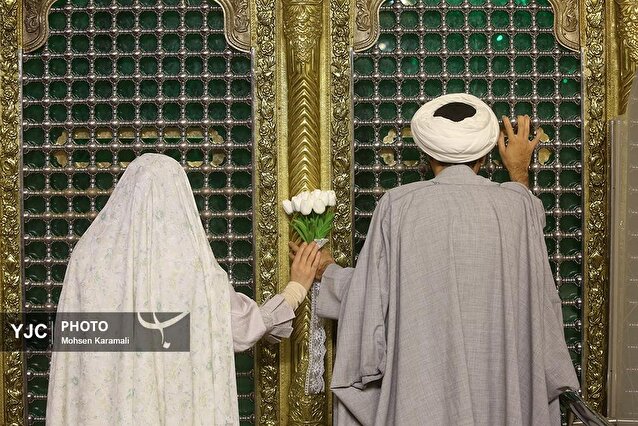 جشن ازدواج ۷۳۰ زوج دانشجو در حرم مطهر حضرت معصومه(س)