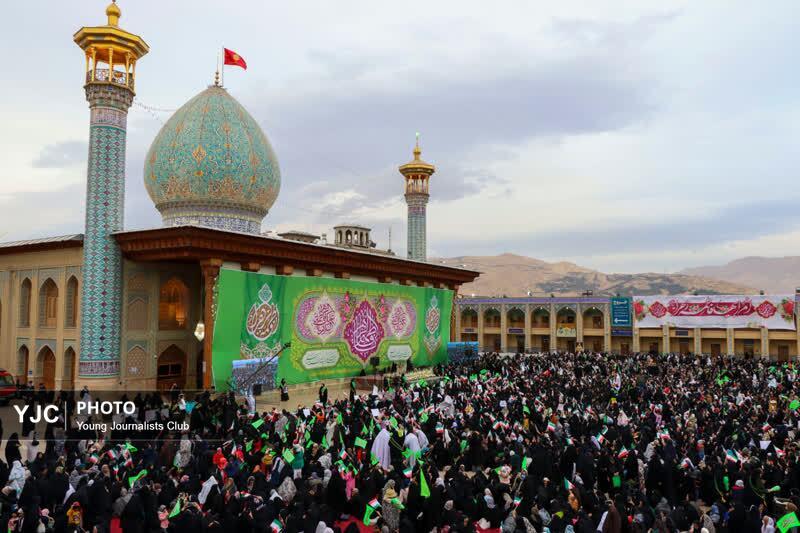 میثاق فاطمی بانوان شیراز در شاهچراغ(ع) + فیلم و تصاویر