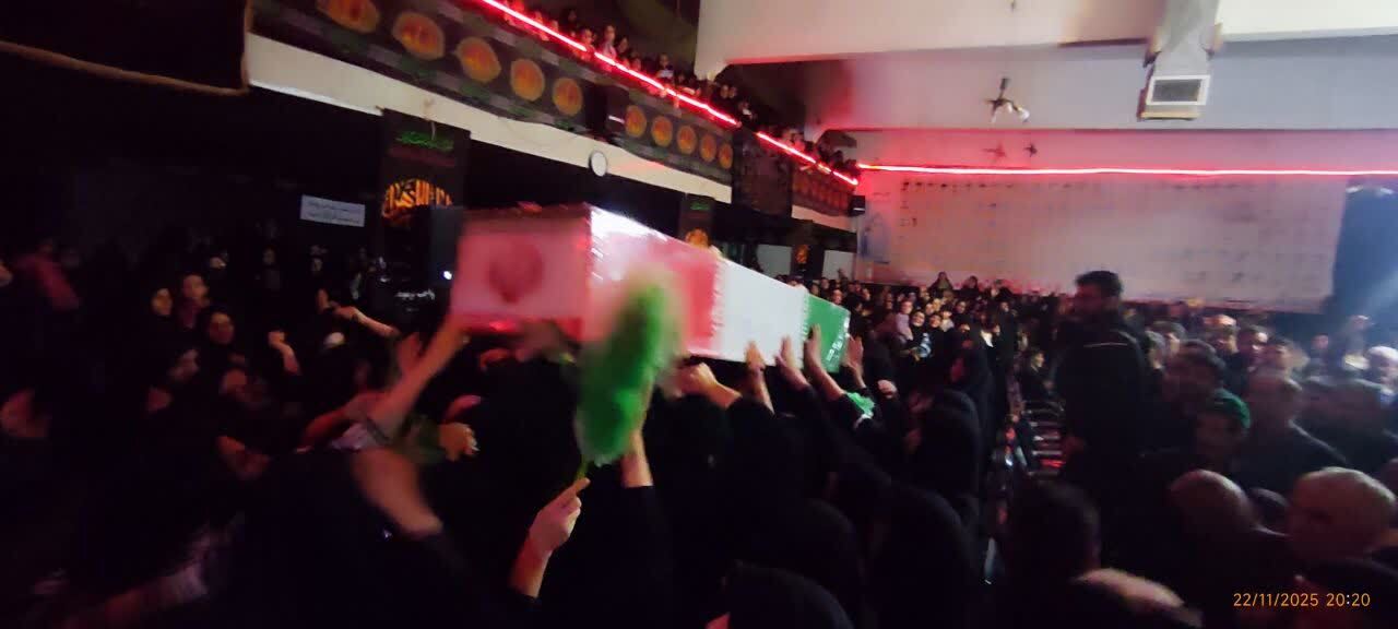 مراسم تشییع شهید گمنام در صالح آباد همزمان با ایام فاطمیه