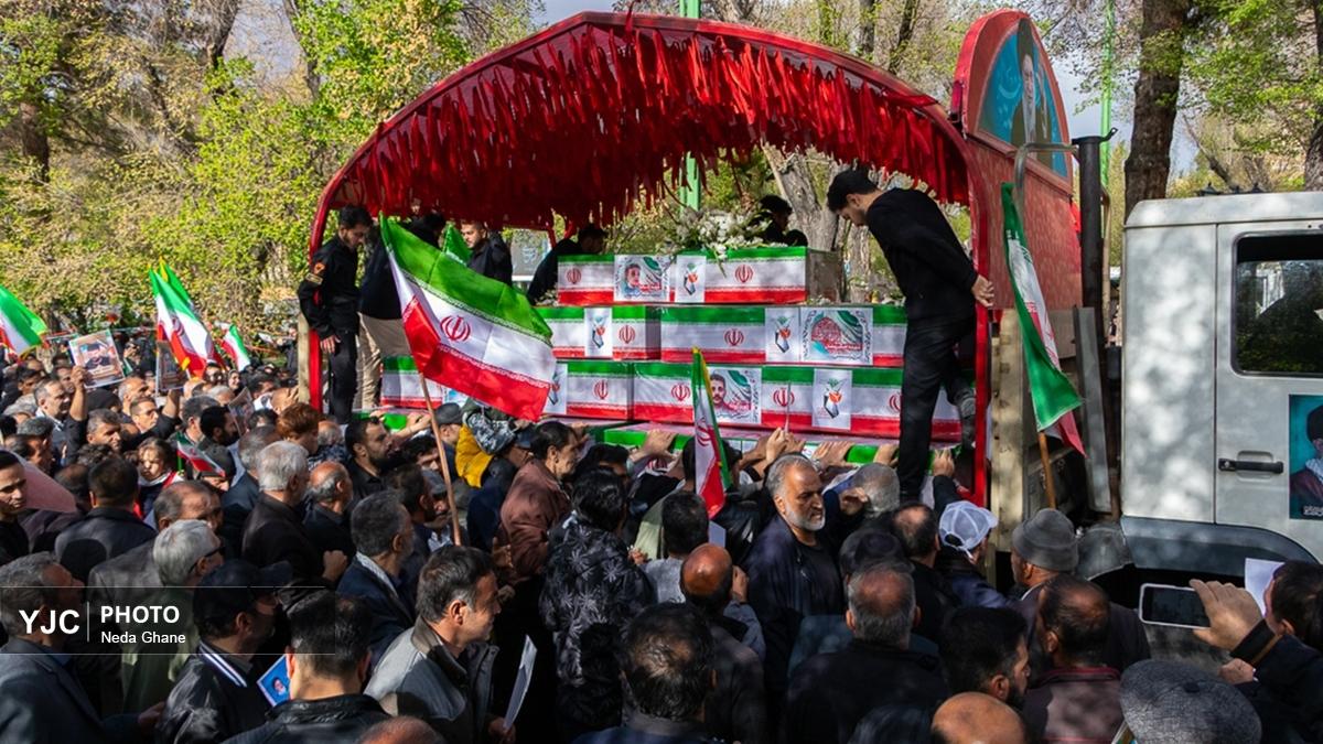مراسم تشییع پیکر پاک شهید مسیحی آوانس سیمونیان در اصفهان