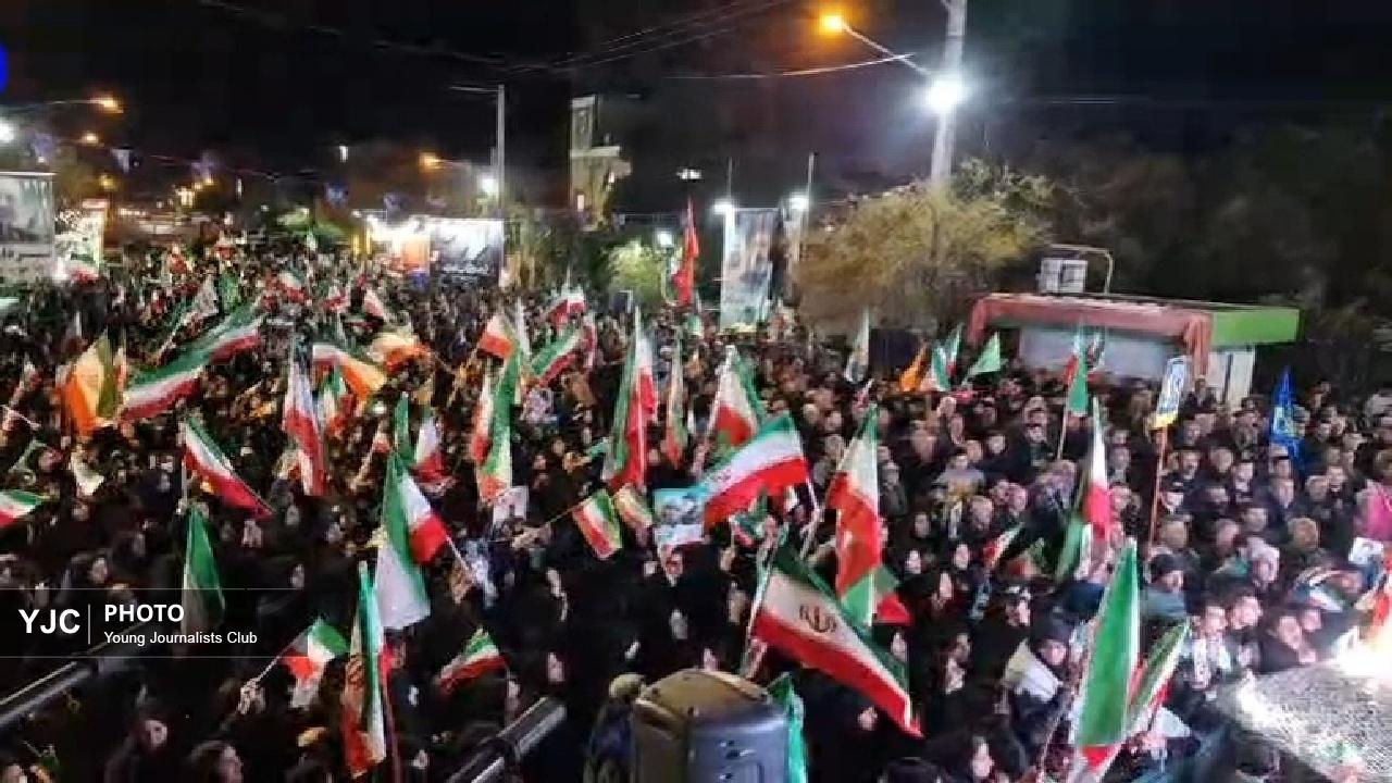 طنین سرود مقدس جمهوری اسلامی ایران در پلدختر + فیلم