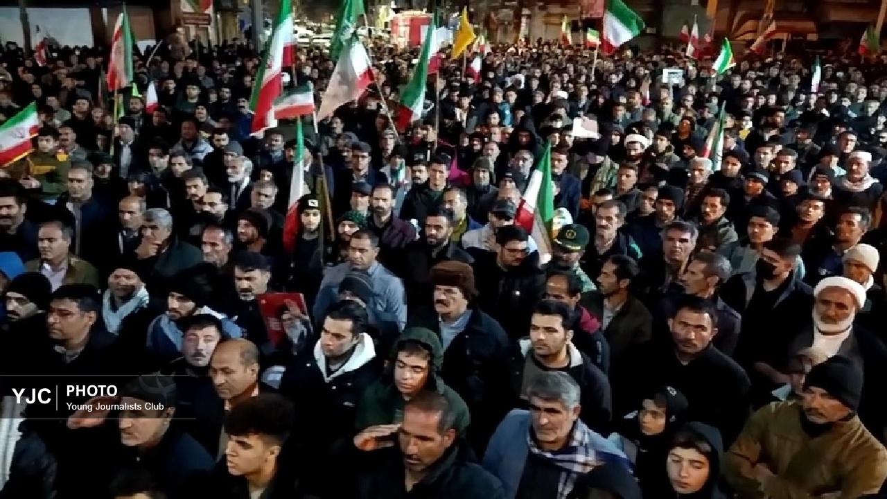 طنین سرود وطن توسط الشتری‌ها در شب ۱۲ فروردین + فیلم