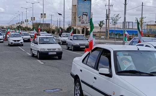 رژه خودرویی در مناطق مختلف خراسان جنوبی