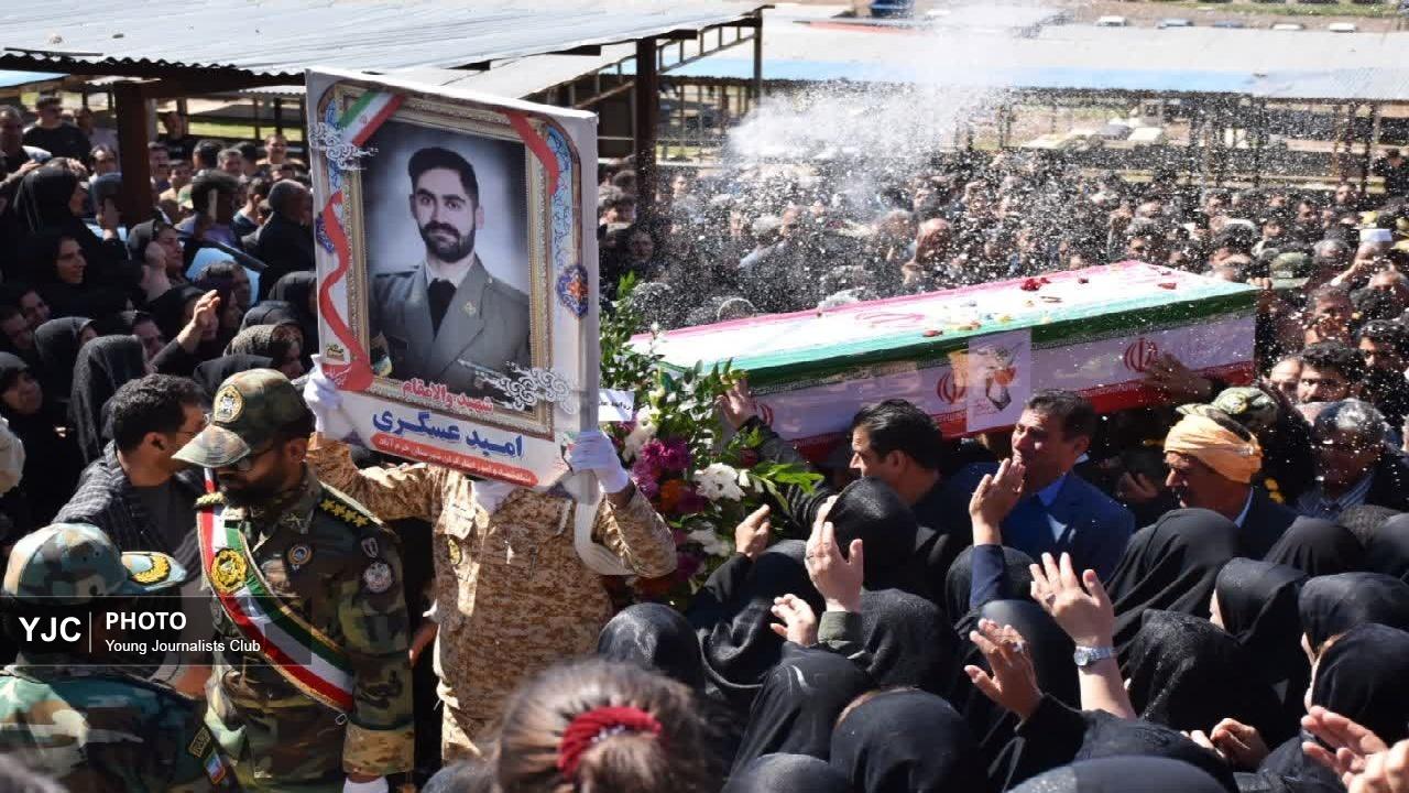 پیکر شهید والامقام «امید عسگری» در خرم‌آباد تشییع شد + تصاویر