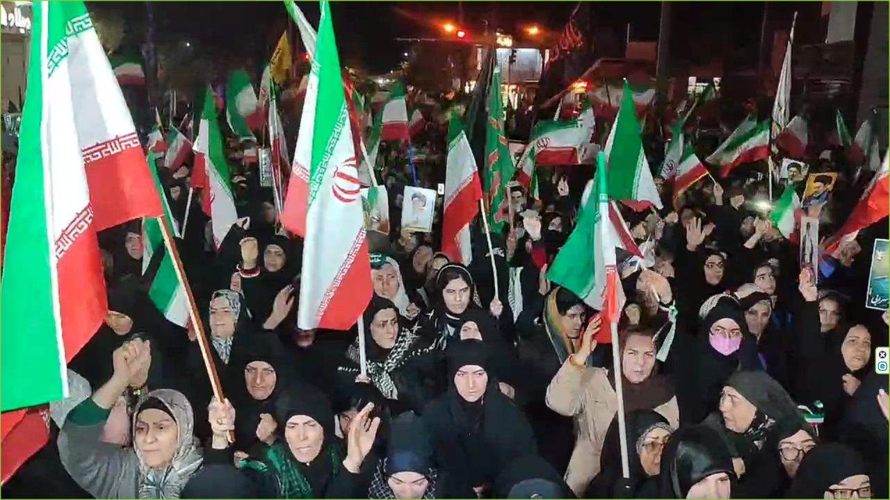فیلمی از حال و هوای نهاوند در شب‌های اقتدار و مقاومت
