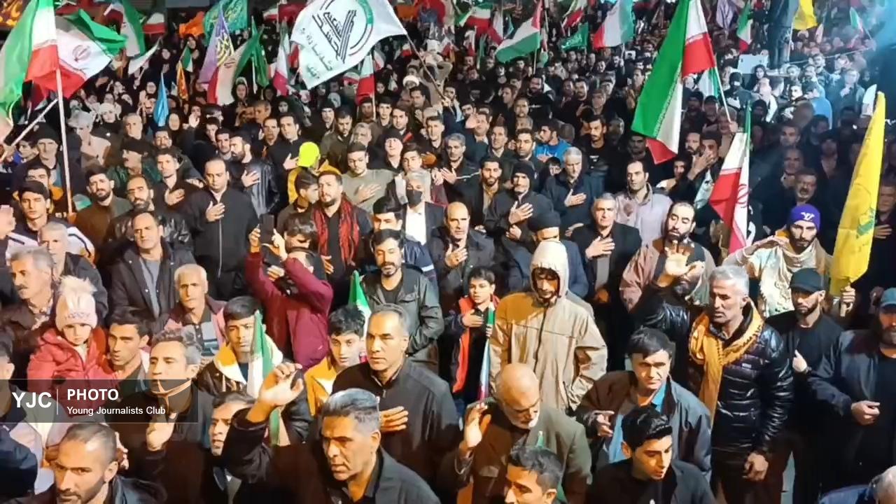 قیام عاشورایی خرم آبادی ها در سی و سومین شب خیابان انقلاب + فیلم