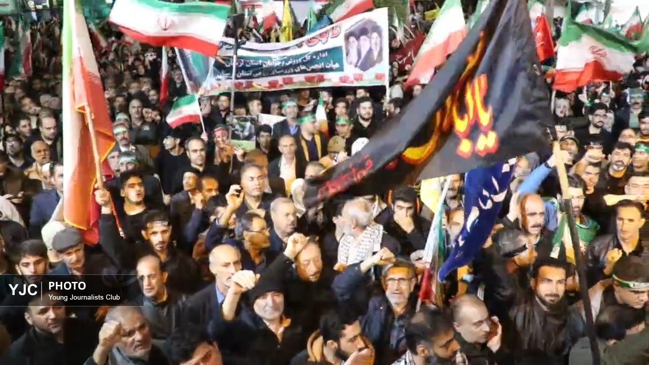 شعار امشب خرم آبادی ها؛ نه سازش، نه تسلیم نبرد با اپستین + فیلم