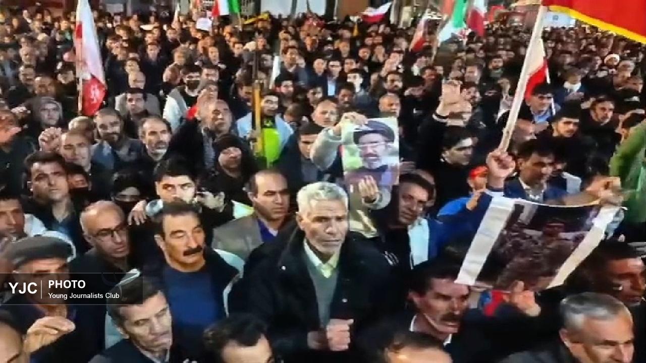 میدان‌داری الشتری‌ها با شعار «برادران بسیج پیش به سوی خلیج» + فیلم
