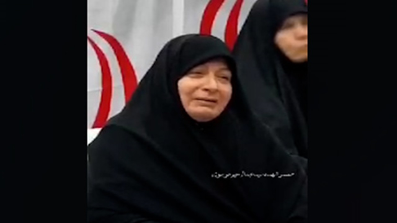 سخنان همسر شهید سپهبد موسوی در وداع با پیکر مطهر ایشان + فیلم