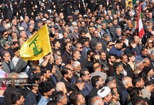 پیکر مطهر سردار شهید محمد حسین صوفی در ازنا آرام گرقت + تصاویر