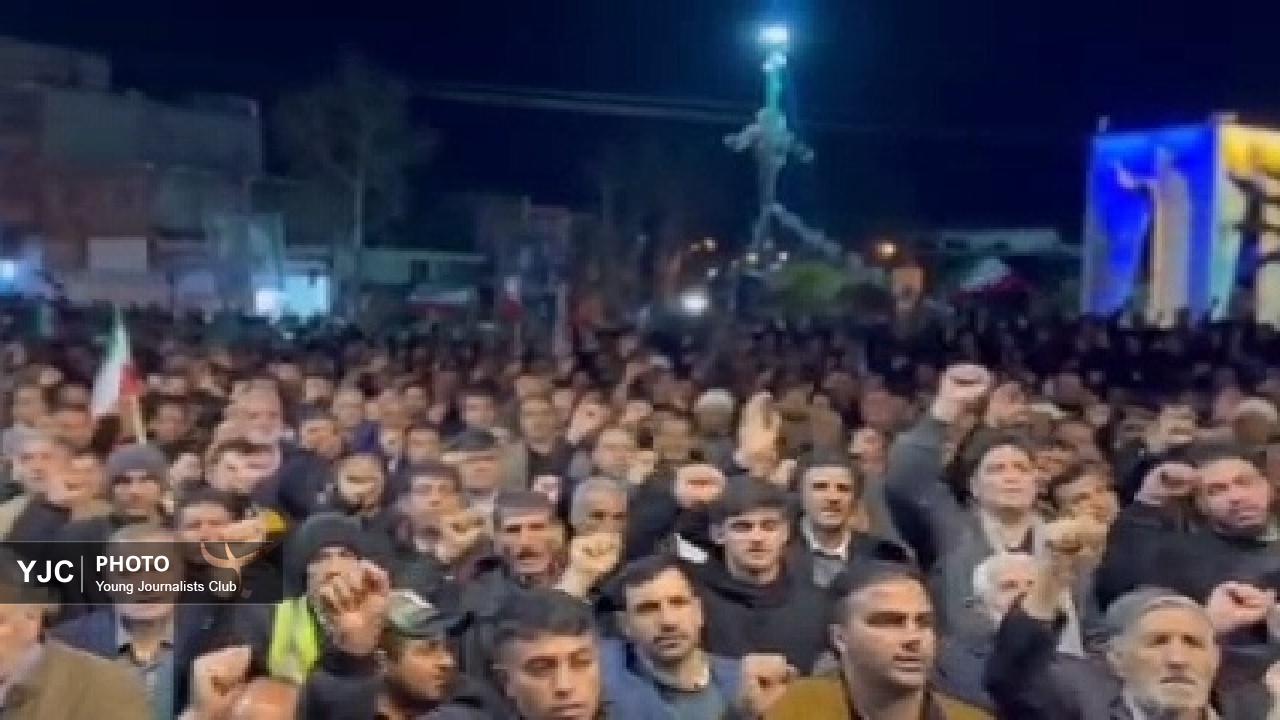 جمعیت بی‌انتهای الیگودرزی‌ها در محفل شبانه دفاع از میهن + فیلم