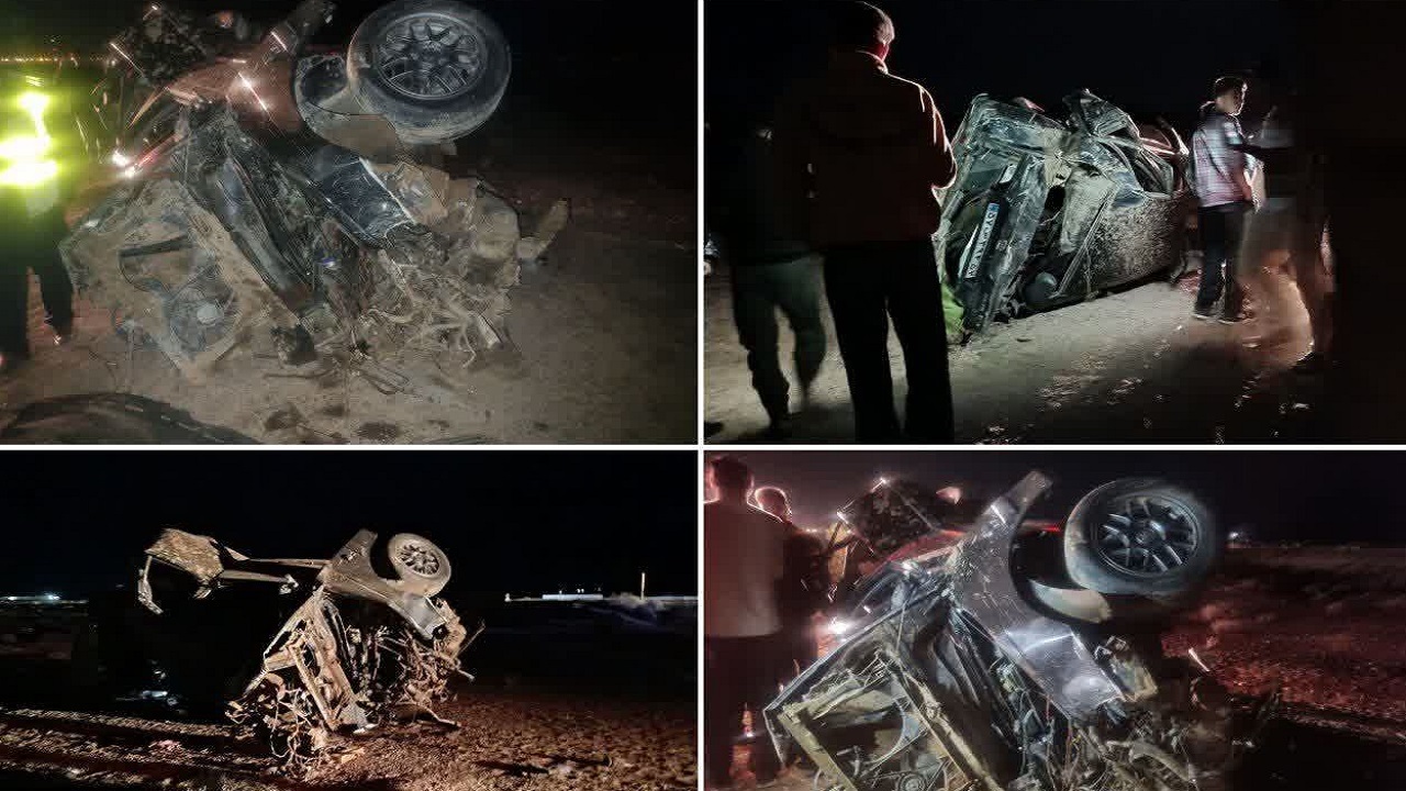 جان باختن یک نفر در واژگونی خودرو در اسفدن