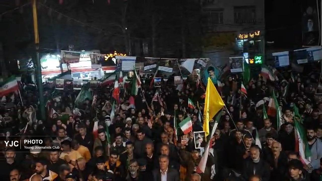 حماسه عزاداران امام شهید در سی و هشتمین شب خیابان انقلاب خرم آباد + فیلم