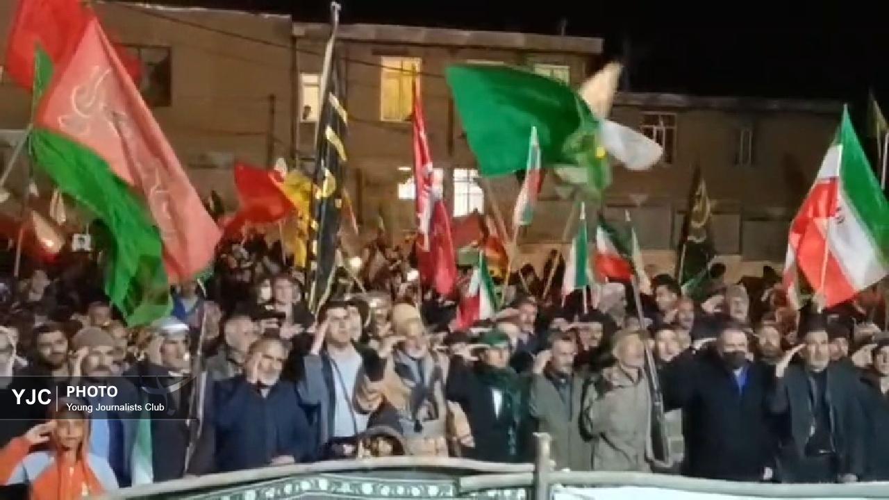 حماسه مردم ونایی در سی و هشتمین شب + فیلم