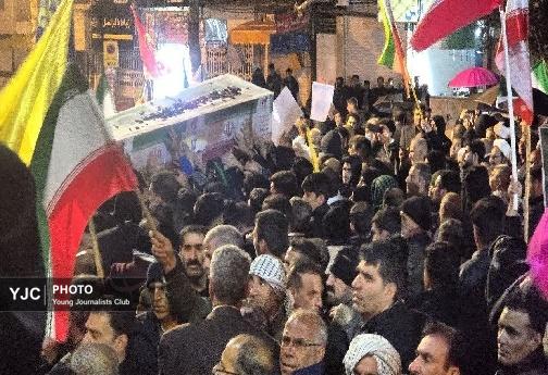 پیکر خلبان شهید محمد امینی پور در الشتر آرام گرفت + تصاویر