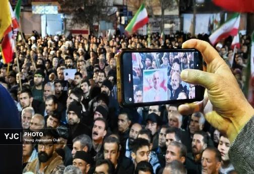 پیکر خلبان شهید محمد امینی پور در الشتر آرام گرفت + تصاویر
