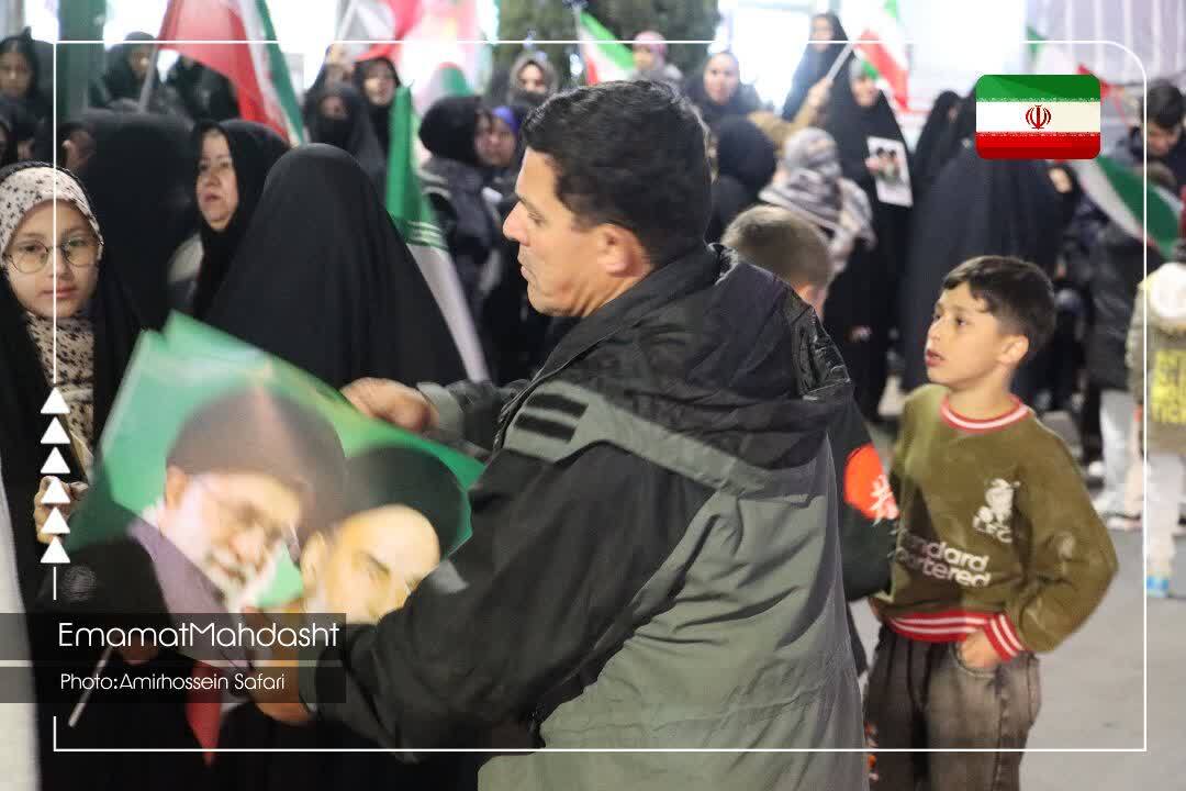 جلوه&zwnj;هایی از اجتماع عظیم مردم انقلابی ماهدشت در تجمع شبانه اقتدار و مقاومت