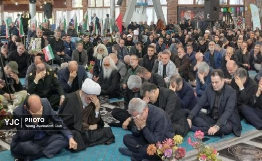 مراسم اربعین شهادت رهبر شهید انقلاب اسلامی در گلزار شهدای رشت + فیلم