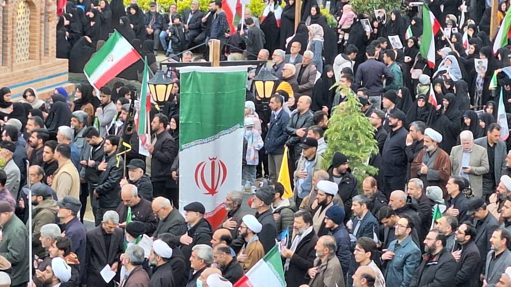 عزاداری خیابانی چهلمین روز شهادت رهبر شهید امت در خوی +فیلم و تصویر