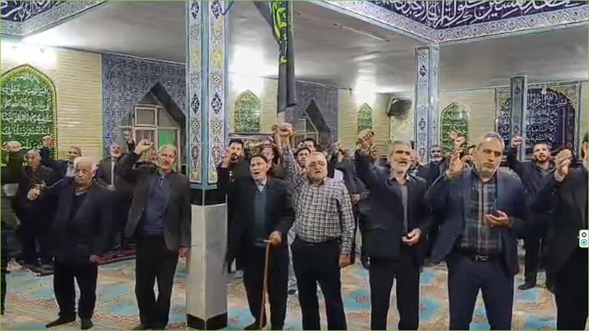 آیین سوگواری اربعین رهبر شهید انقلاب اسلامی در روستای همدانک بهارستان + فیلم