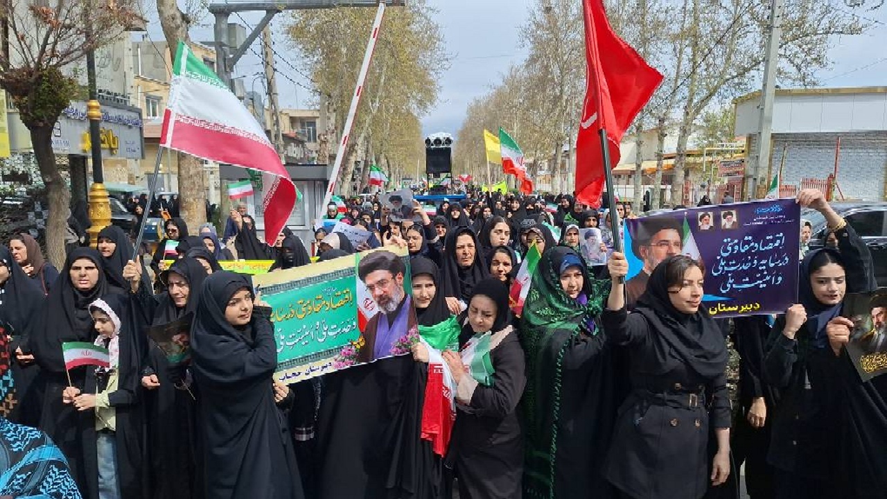 برگزاری ️سوگواره چهلمین روز شهادت قائد شهیدامت و شهدای مظلوم مدرسه شجره طیبه در خوی+ فیلم و عکس