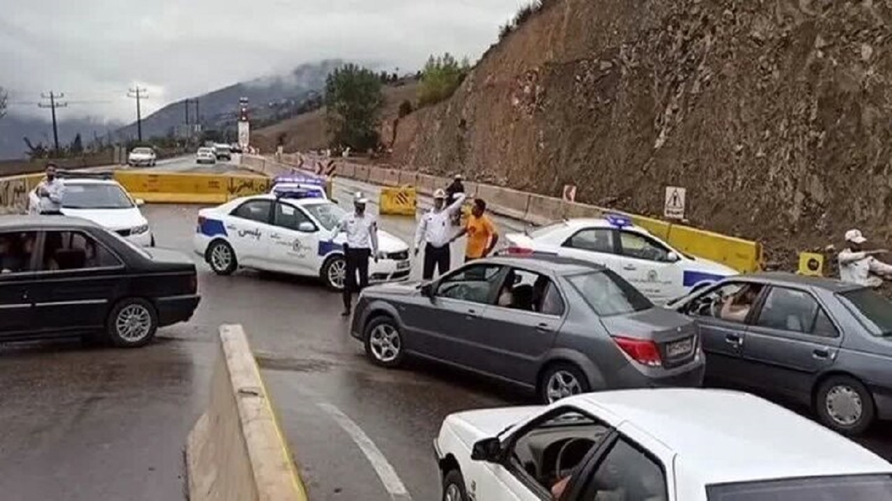 جاده چالوس یکطرفه شد