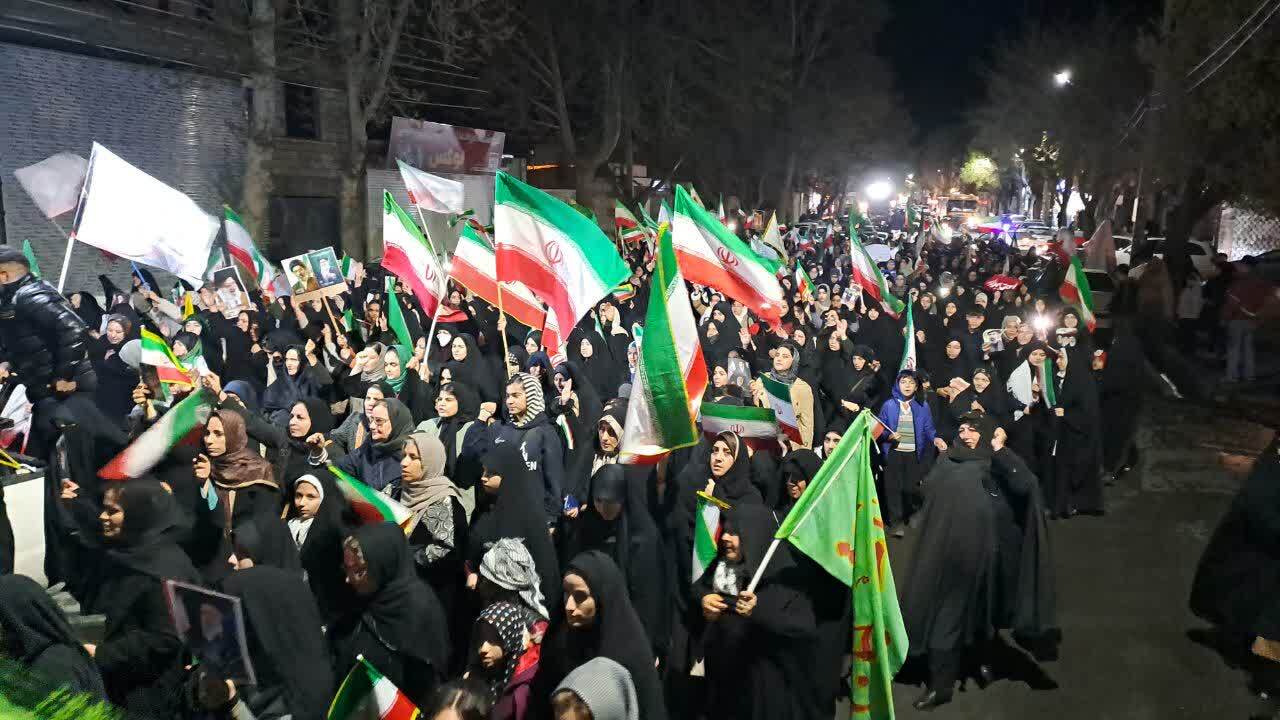 حماسه آفرینی خوی&zwnj;ها در تجمعات شبانه اقتدار و مقاومت