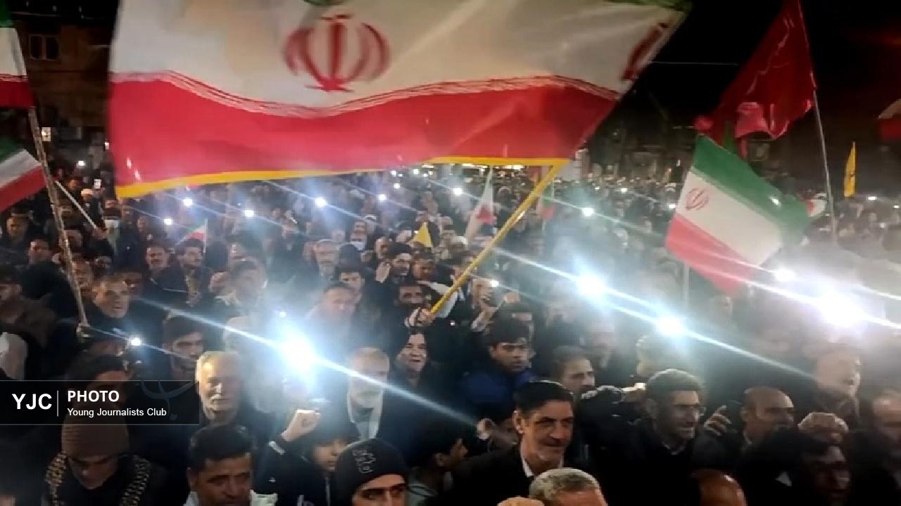 اتحاد مقدس ادامه دارد؛  تجمع و راهپیمایی مردم‌ غیور شهرستان سلسله + فیلم
