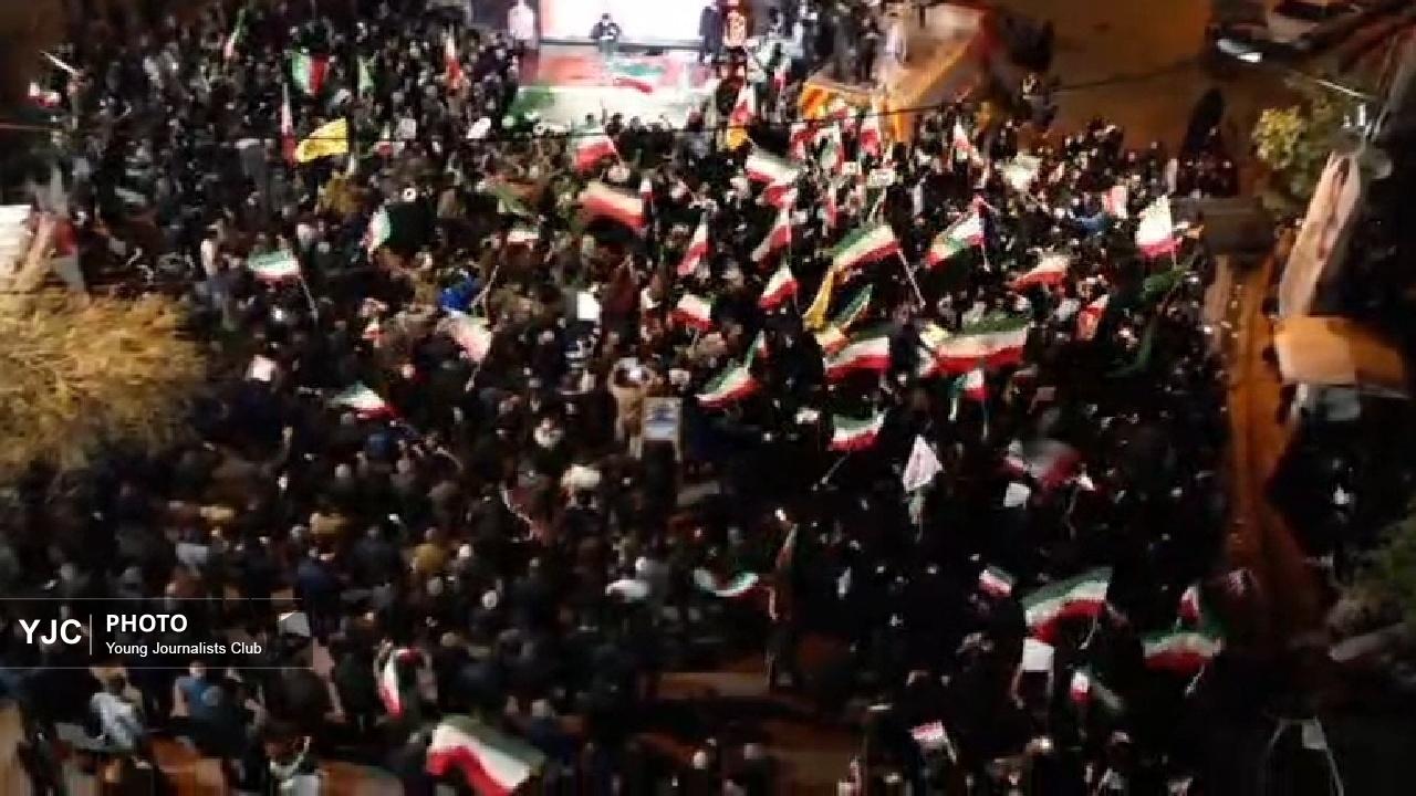 شهر‌های لرستان همه پای میدان آمده اند + فیلم