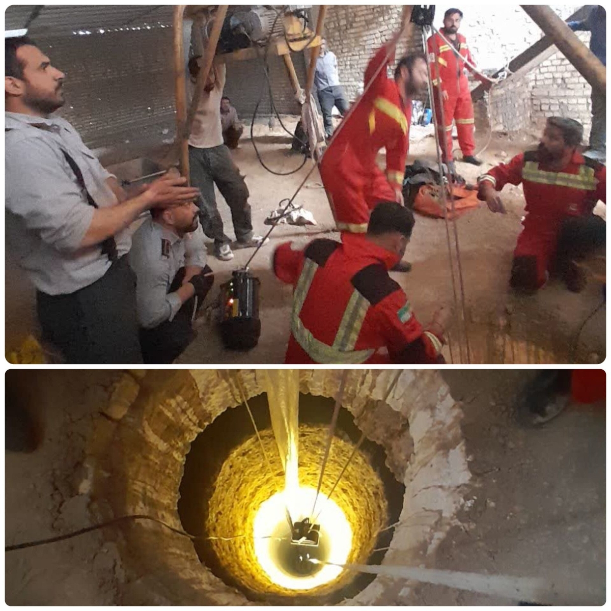 نجات معجزه آسای مردی از عمق چاه ۲۵ متری در قم نجات معجزه آسای مردی از عمق چاه ۲۵ متری در قم