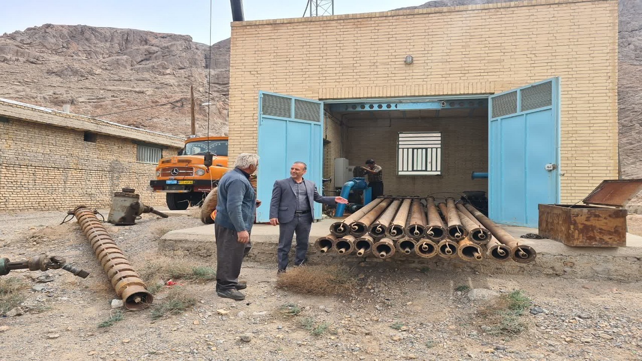 افزایش تأمین آب شهرستان تفت با بهسازی دو حلقه چاه