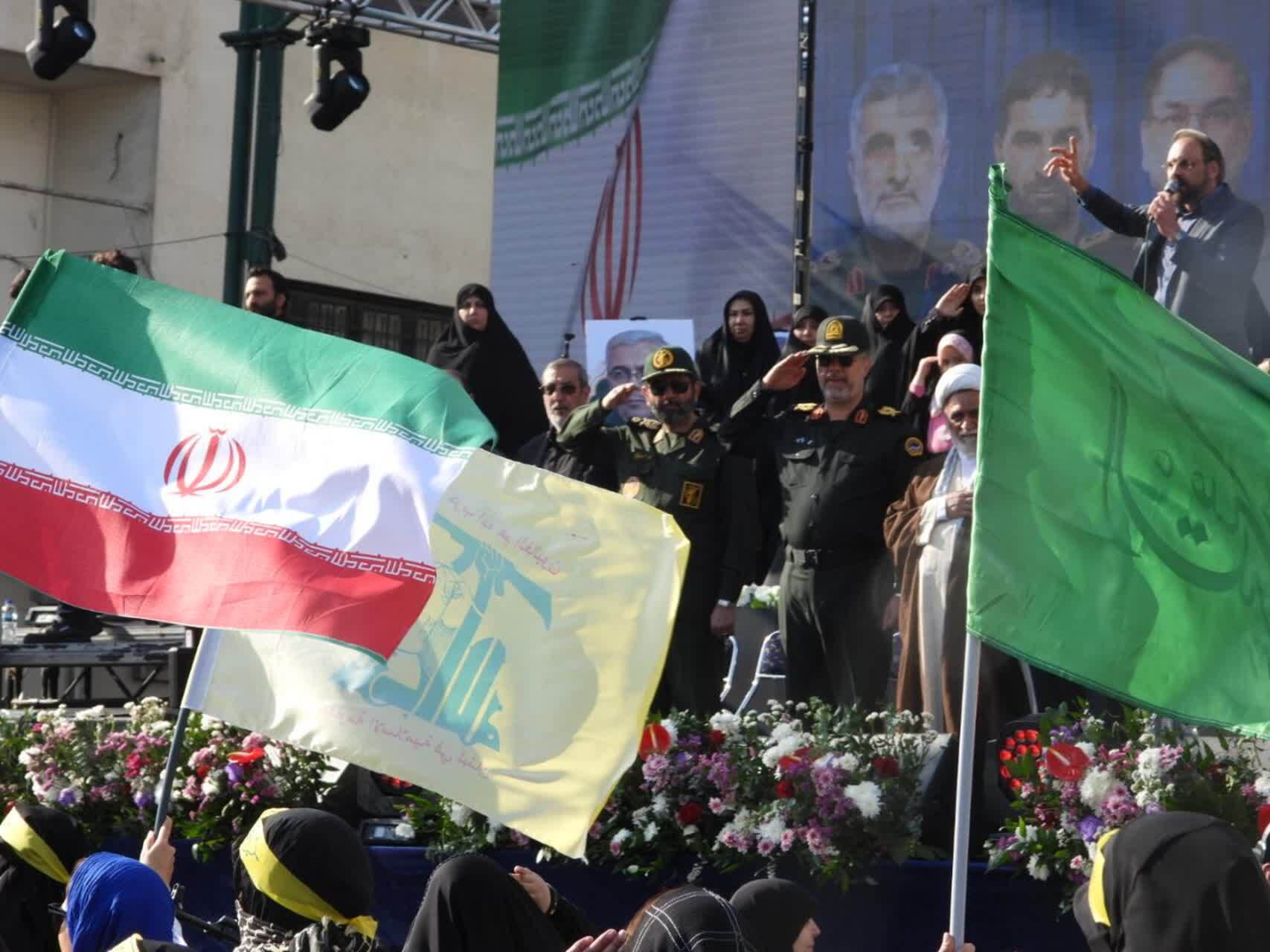 برگزاری مراسم راهپیمایی دختران جانفدای ایران در خیابان انقلاب تهران