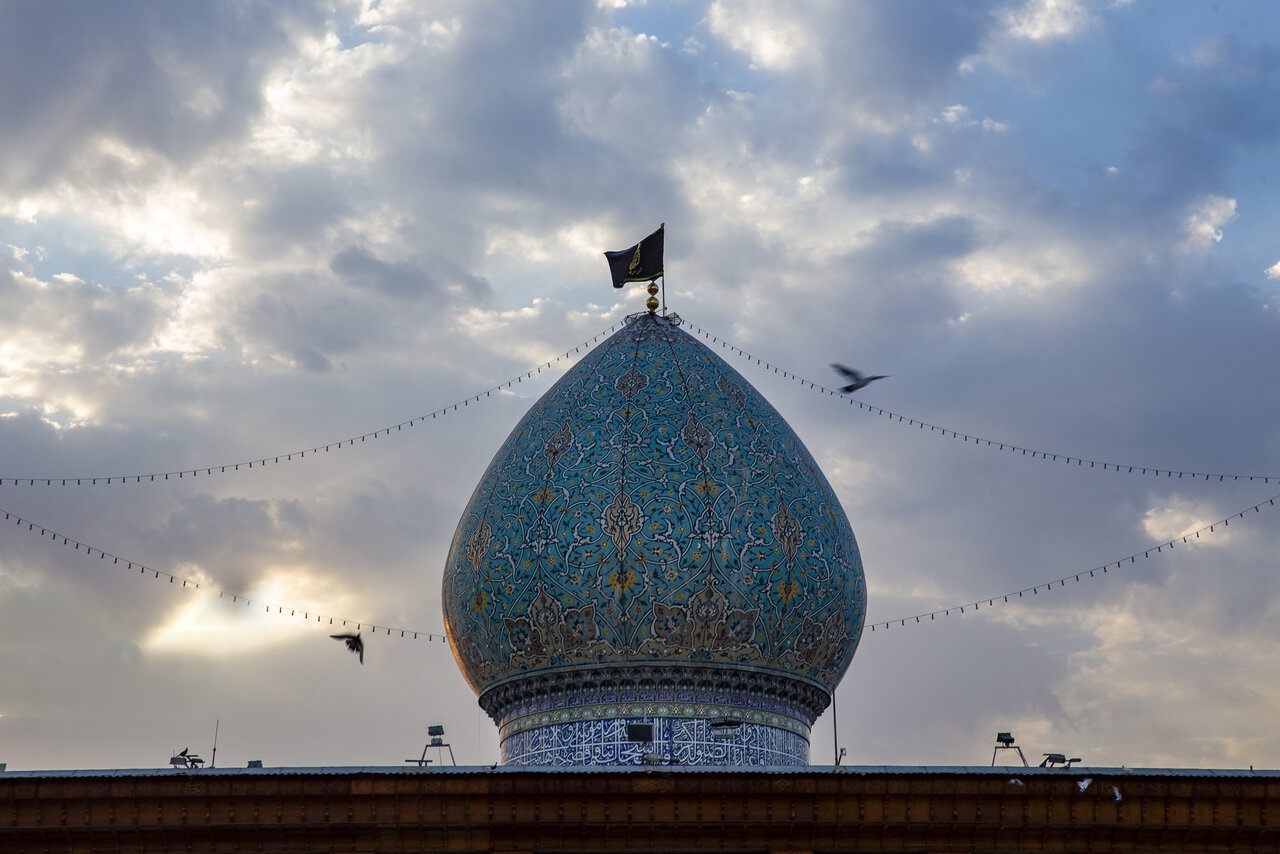 شاهچراغ(ع) در آغوش باران + فیلم