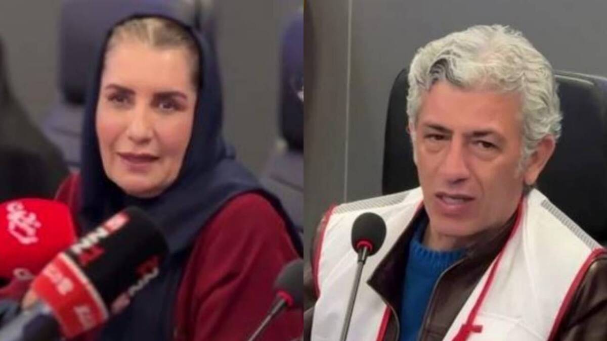 باشگاه خبرنگاران -حضور فریبا کوثری و سیروس همتی در جمعیت هلال احمر
