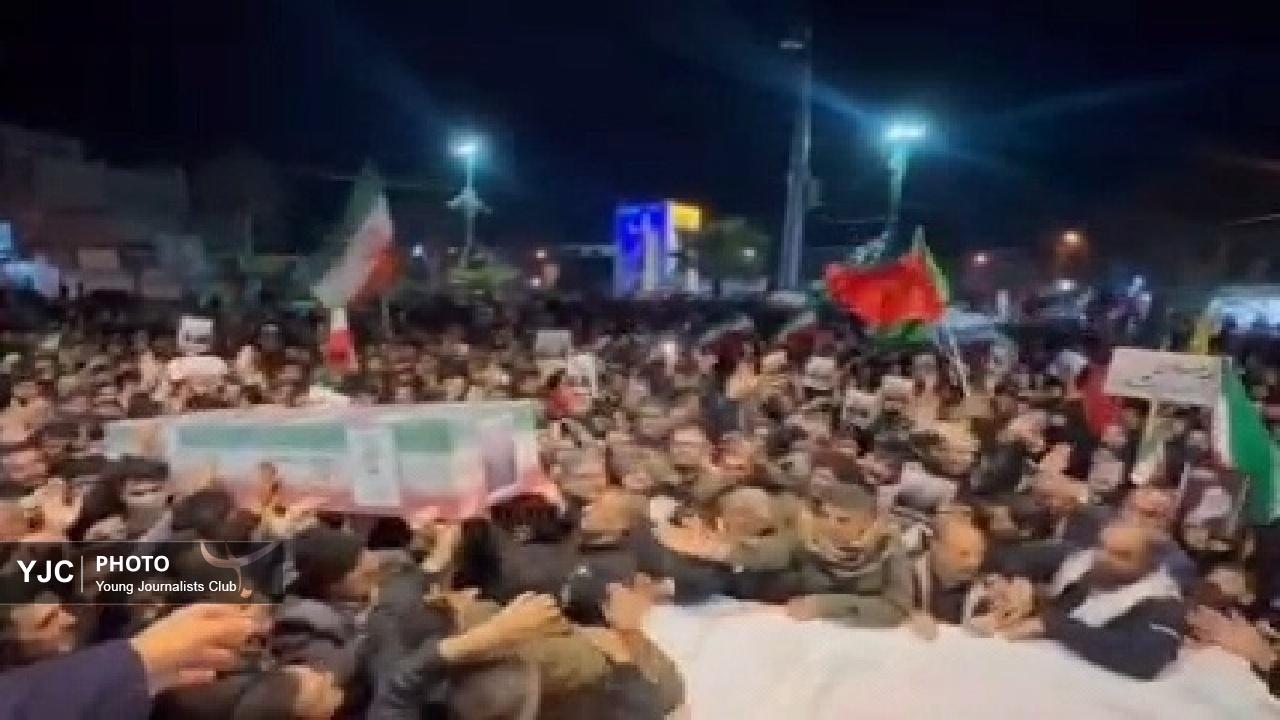 با حضور پیکر مطهر شهید بیاتی؛ اجتماع مدافعان کوهدشتی میهن به محفل شهدا تبدیل شد + فیلم