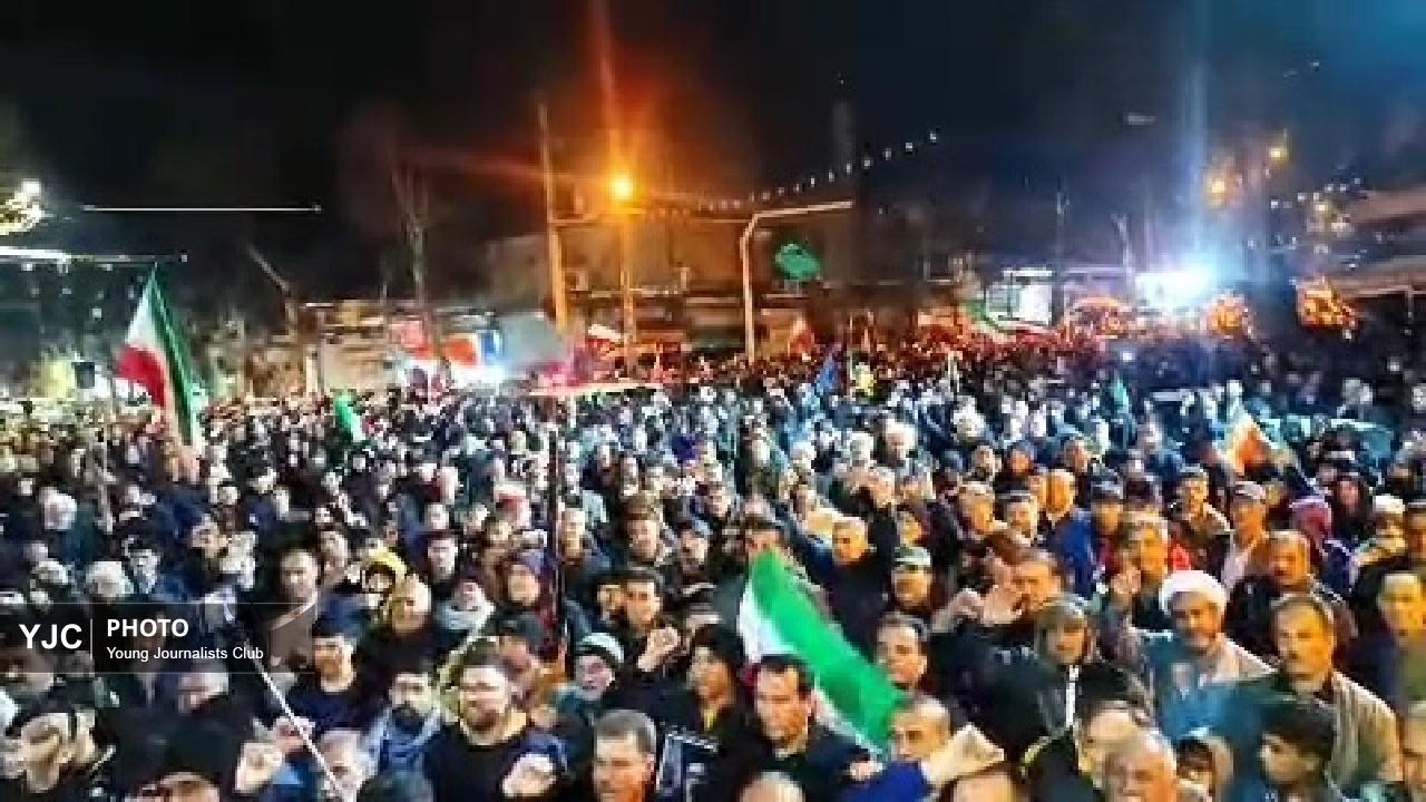 اجتماع عظیم سلحشوران الشتری با حضور پیکرهای مطهر شهدا + فیلم