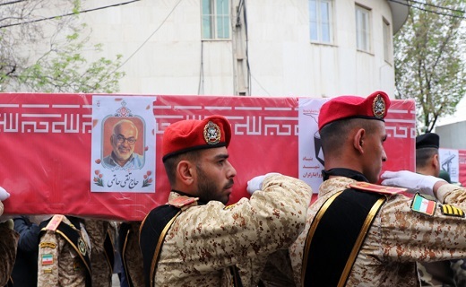 تشییع ۱۴ شهید گردان تخریب سپاه زنجان