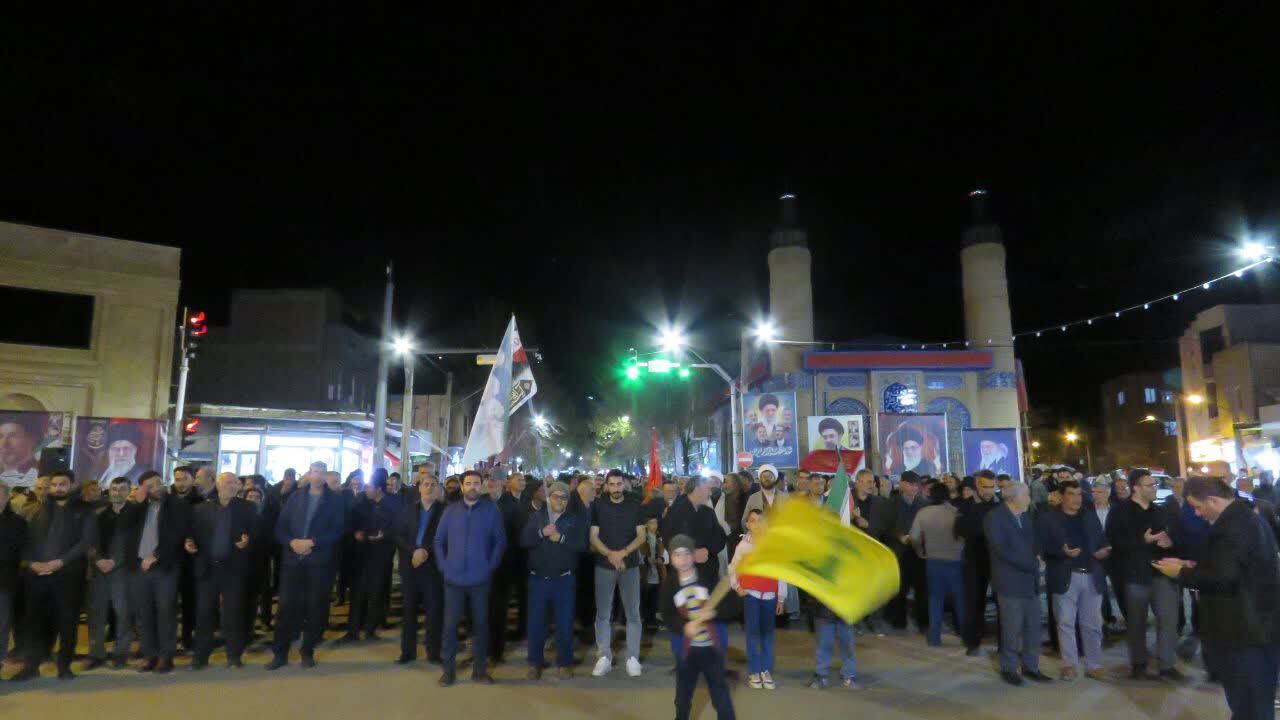 گزارش تصویری از اهتزار پرچم ایران در حماسه اقتدار مردم هریس