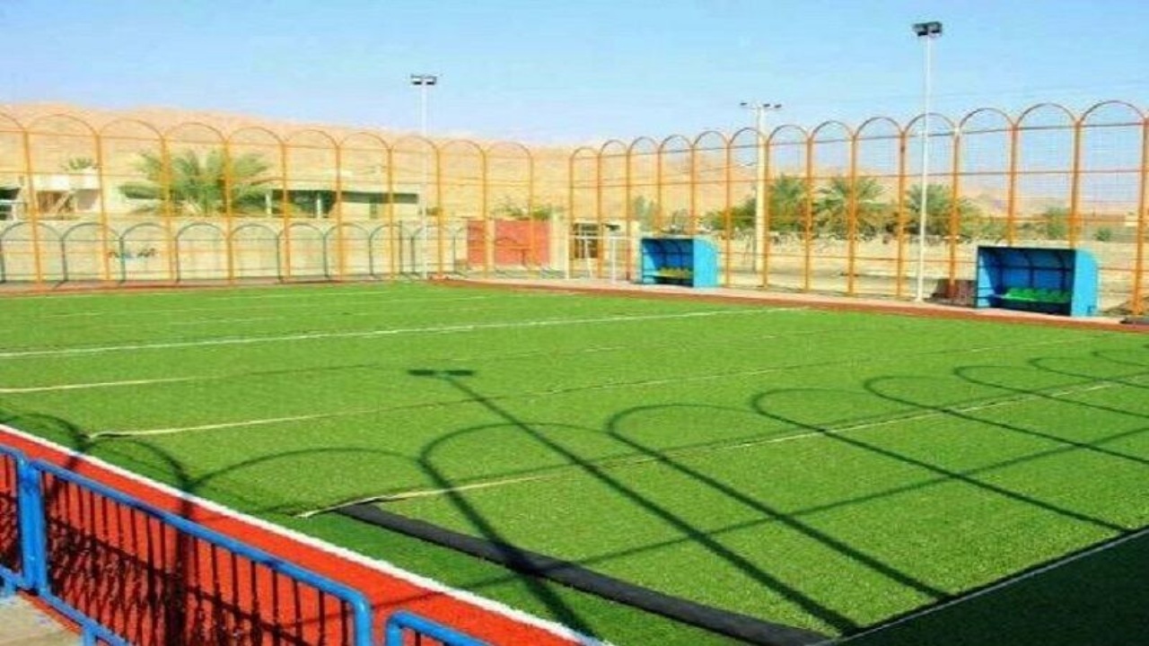 افتتاح زمین چمن مصنوعی در صالح آباد به مناسبت هفته دولت + فیلم
