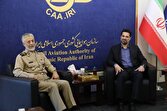 دیدار امیر سیاری یا رئیس سازمان هواپیمایی کشوری