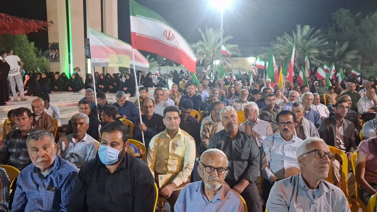 اجتماع باشکوه مردم انقلابی آبدان در شب های اقتدار و مقاومت