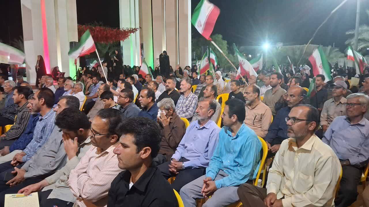 اجتماع باشکوه مردم انقلابی آبدان در شب های اقتدار و مقاومت