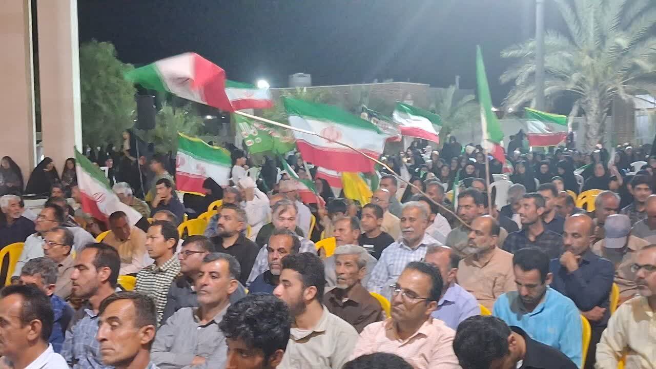 اجتماع باشکوه مردم انقلابی آبدان در شب های اقتدار و مقاومت