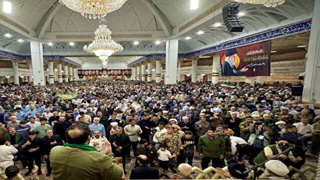 گرامیداشت چهلمین روز میزبانی حرم حضرت معصومه (س) از پیکر سیدالشهدای نیروهای مسلح ایران +فیلم
