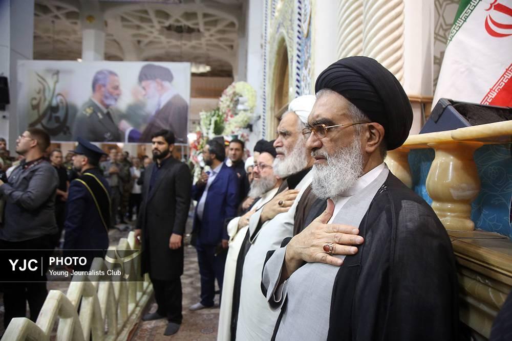 حضور چهره های مختلف در مراسم اربعین سپهبد شهید موسوی در قم +تصاویر