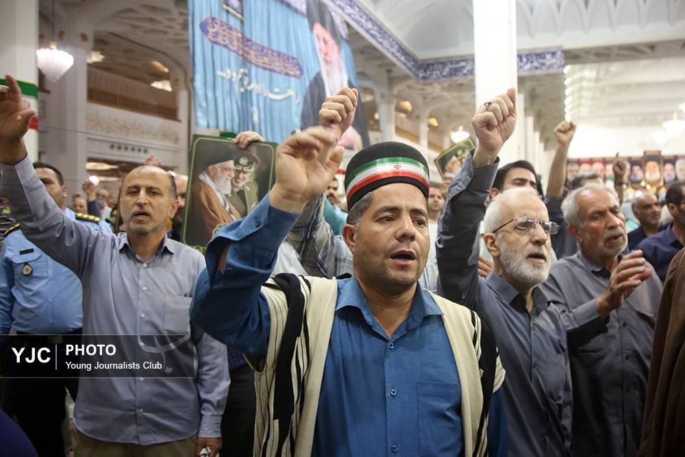 حضور چهره های مختلف در مراسم اربعین سپهبد شهید موسوی در قم +تصاویر