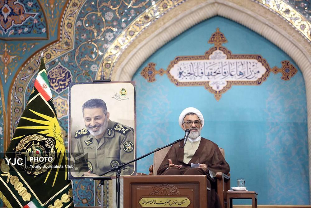 حضور چهره های مختلف در مراسم اربعین سپهبد شهید موسوی در قم +تصاویر