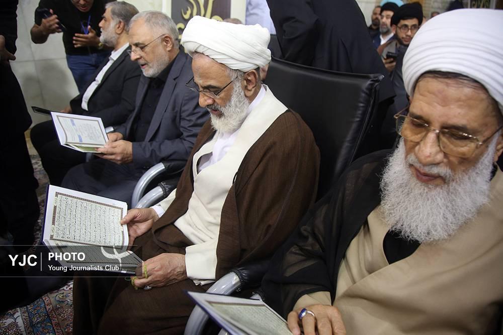 حضور چهره های مختلف در مراسم اربعین سپهبد شهید موسوی در قم +تصاویر