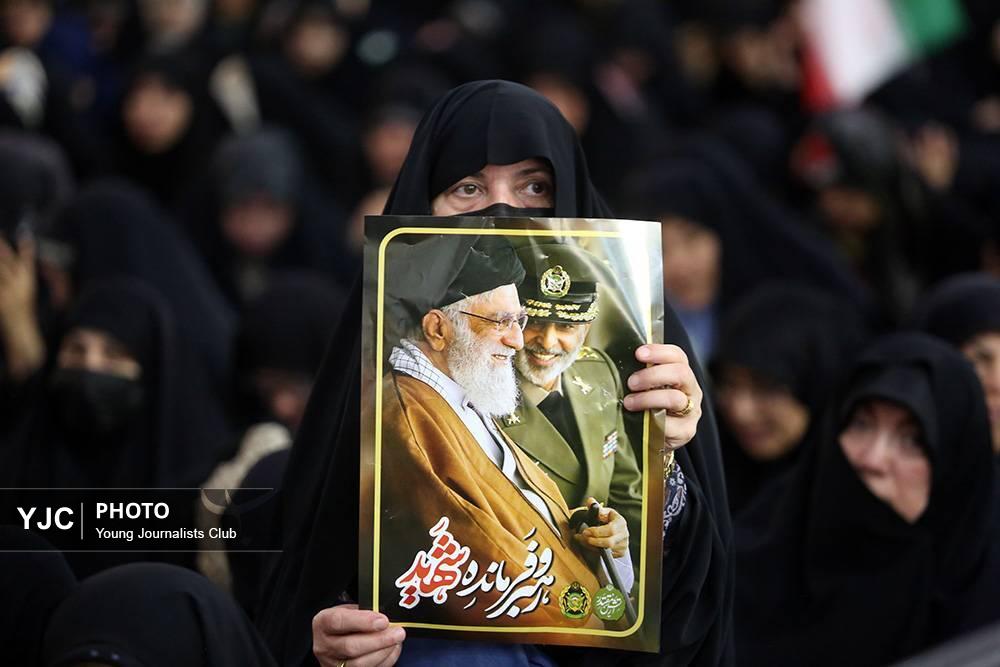 حضور چهره های مختلف در مراسم اربعین سپهبد شهید موسوی در قم +تصاویر