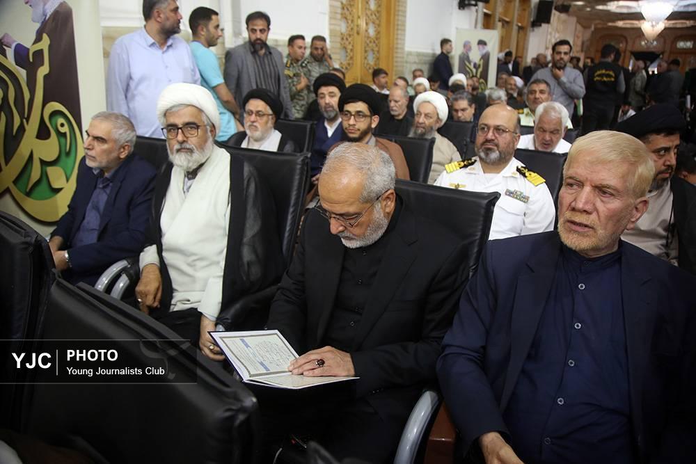 حضور چهره های مختلف در مراسم اربعین سپهبد شهید موسوی در قم +تصاویر